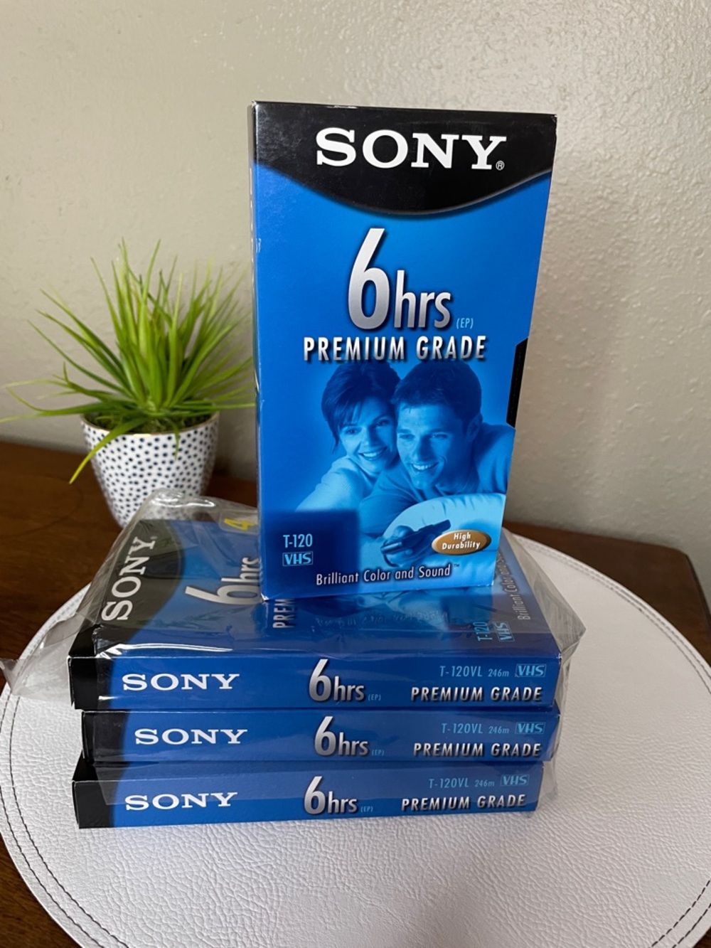 Sony 6hrs Premium Grade VHS Tapes - Blue Packaging- 4 for one price